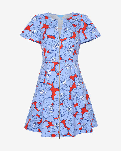 Draper James Floating Floral Mae Love Circle Mini Dress in Floating Floral