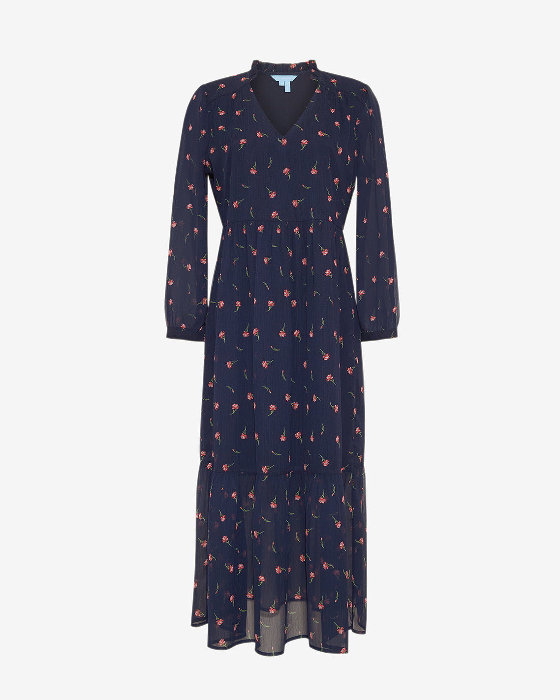 Draper James Ditsy Autumn Flowers Katie Midi Dress in Ditsy Autumn Flowers