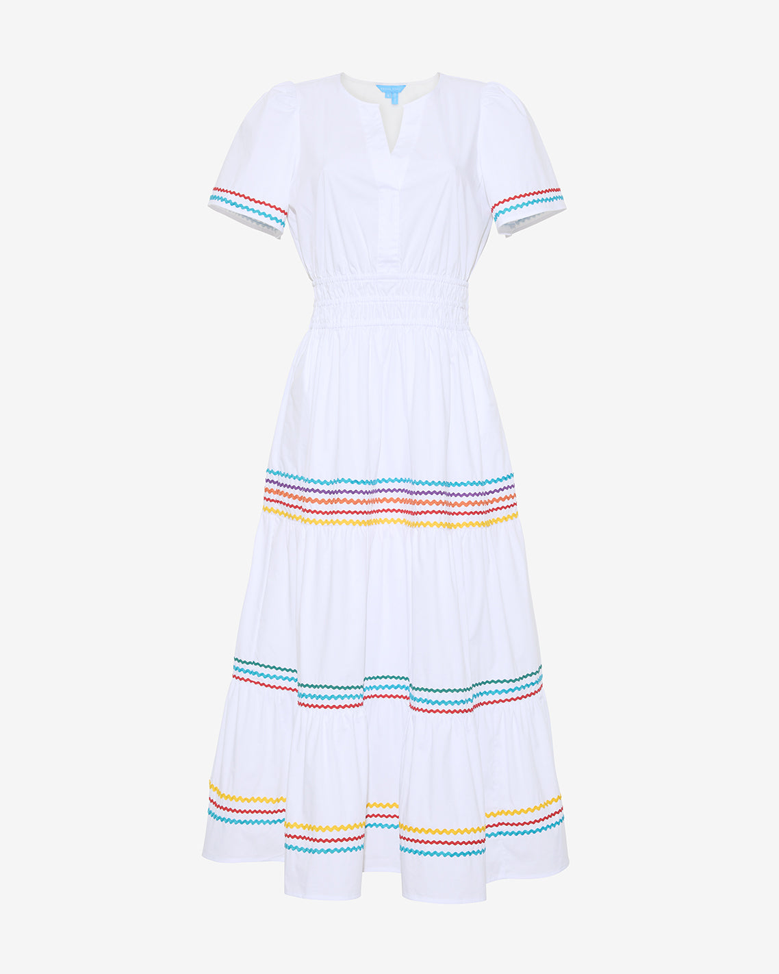 Draper James Rainbow Ric Rac Hollie Midi Dress in Rainbow Ric Rac