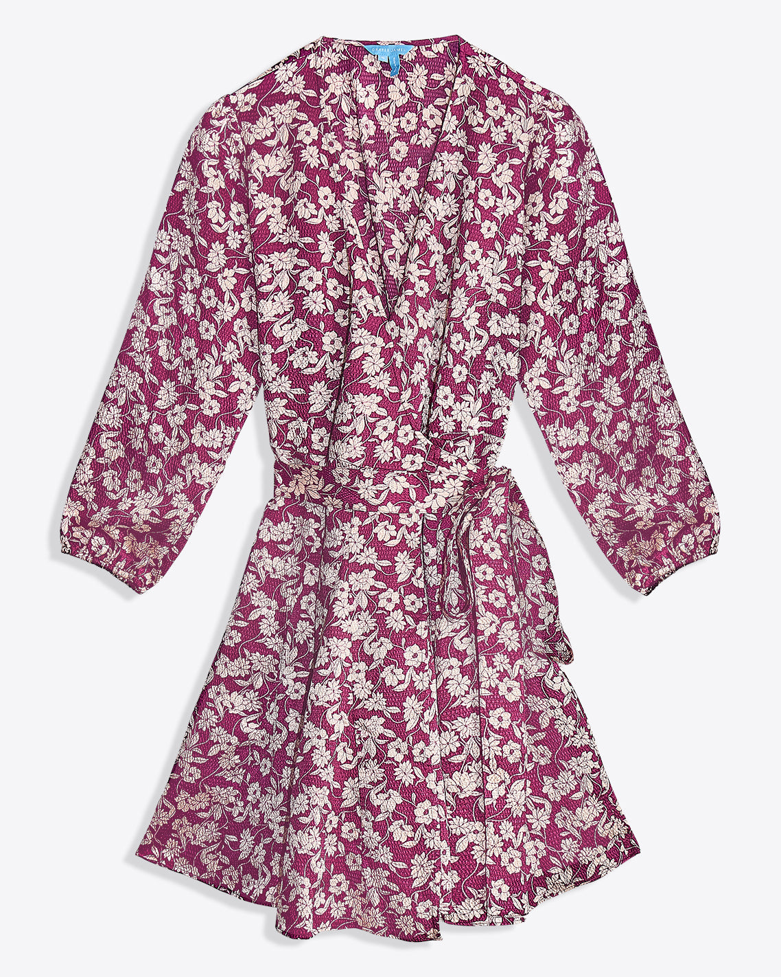 Draper James Purple Multi Jordan Long-Sleeve Wrap Dress – Alternate Satin