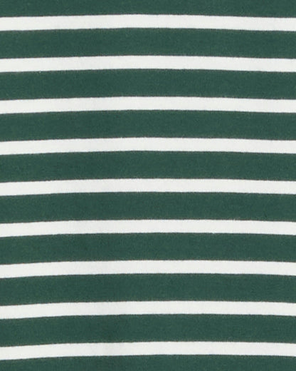 Draper James Green Mariner Stripe Elsie Turtleneck Dress in Green Stripe