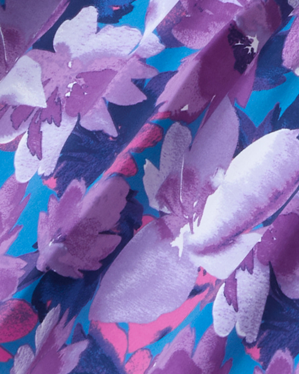 Draper James Purple Watercolor Floral Wendy Wrap Dress