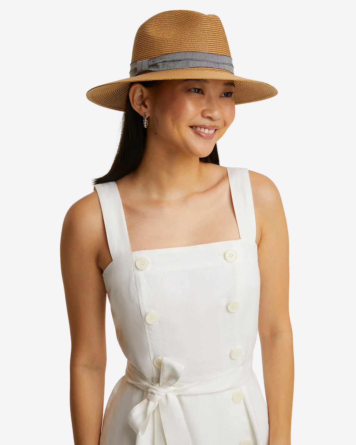 Draper James Magnolia White Kylie Love Circle Mini Dress in Linen