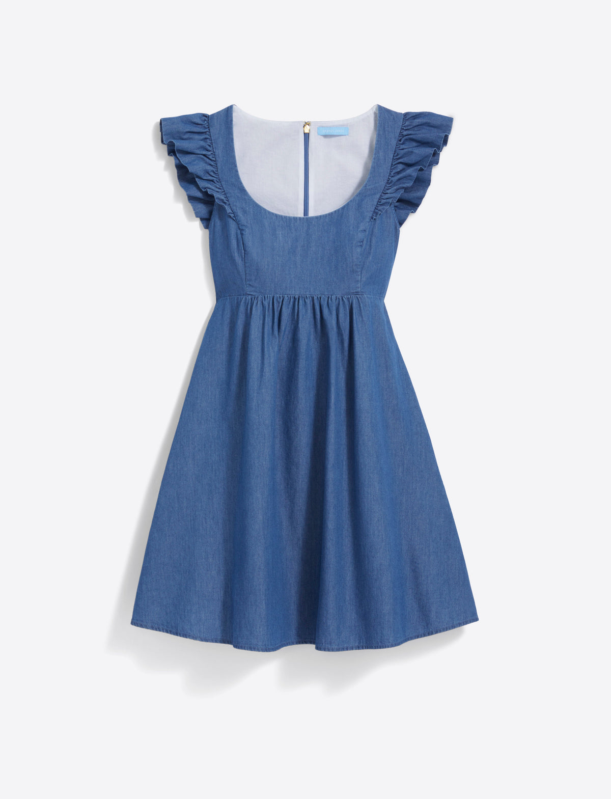 Draper James Medium Wash Chambray Ciara Babydoll Dress in Chambray