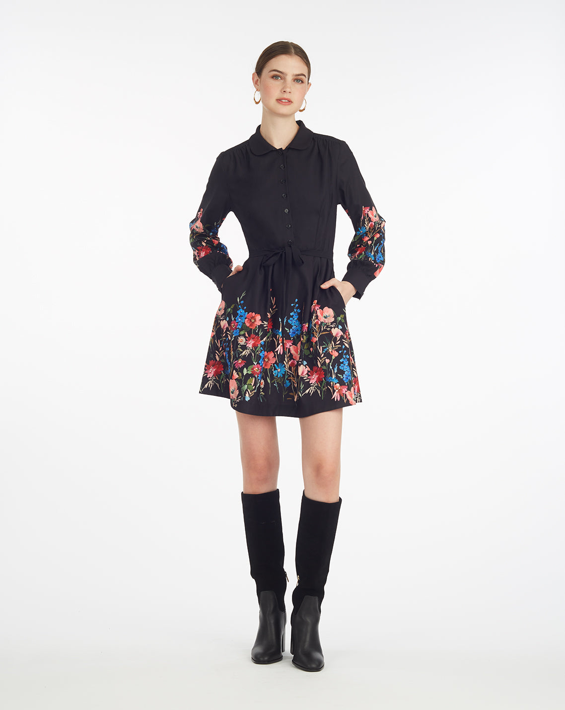 Draper James Moonlit Blooms Ellie Shirtdress in Moonlit Blooms