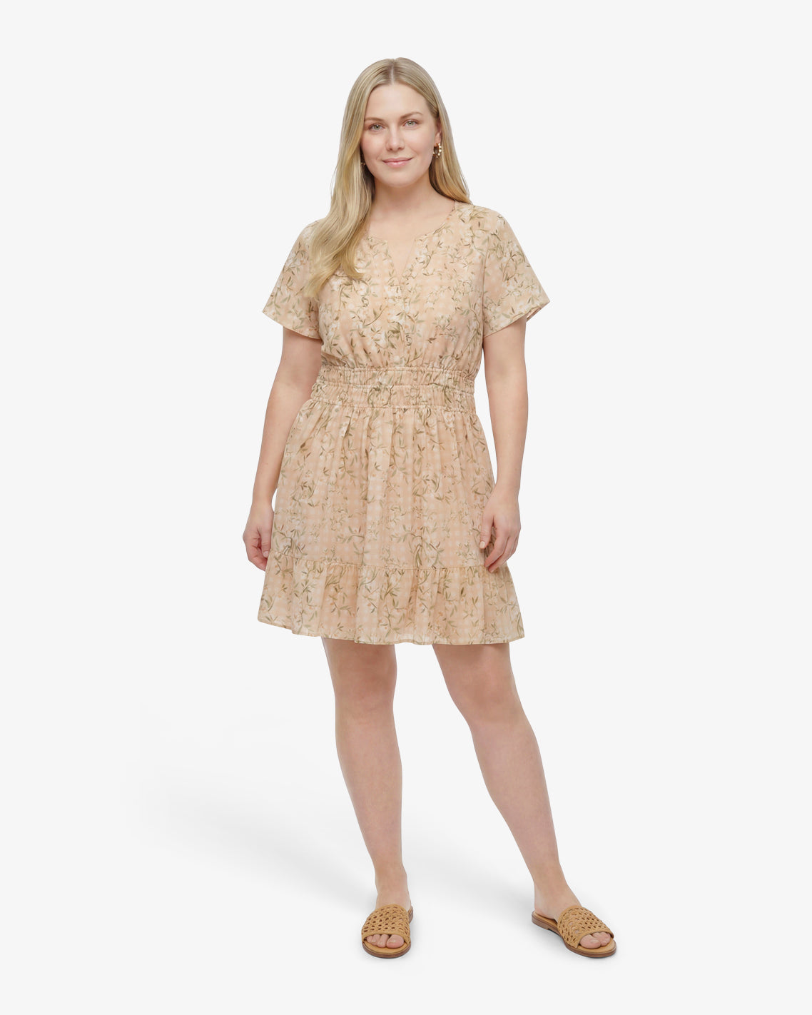 Draper James Floral Rattan Wilson Mini Dress in Floral Rattan