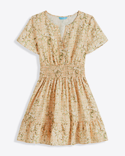 Draper James Floral Rattan Wilson Mini Dress in Floral Rattan