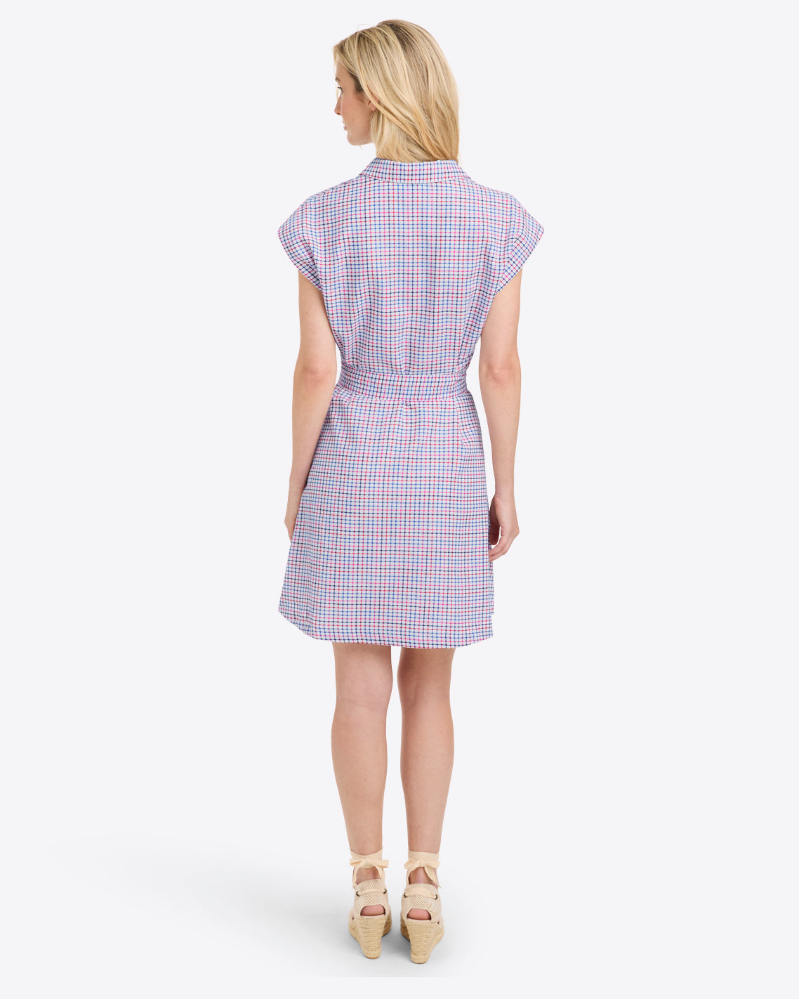 Draper James Stitched Grid Trisha Shirtdress in Stitched Grid