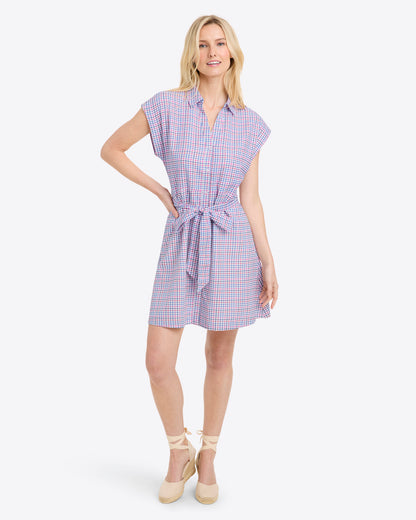 Draper James Stitched Grid Trisha Shirtdress in Stitched Grid