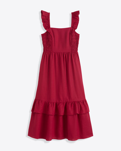 Draper James Raspberry Pink Carrie Midi Dress in Raspberry Pink