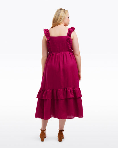 Draper James Raspberry Pink Carrie Midi Dress in Raspberry Pink