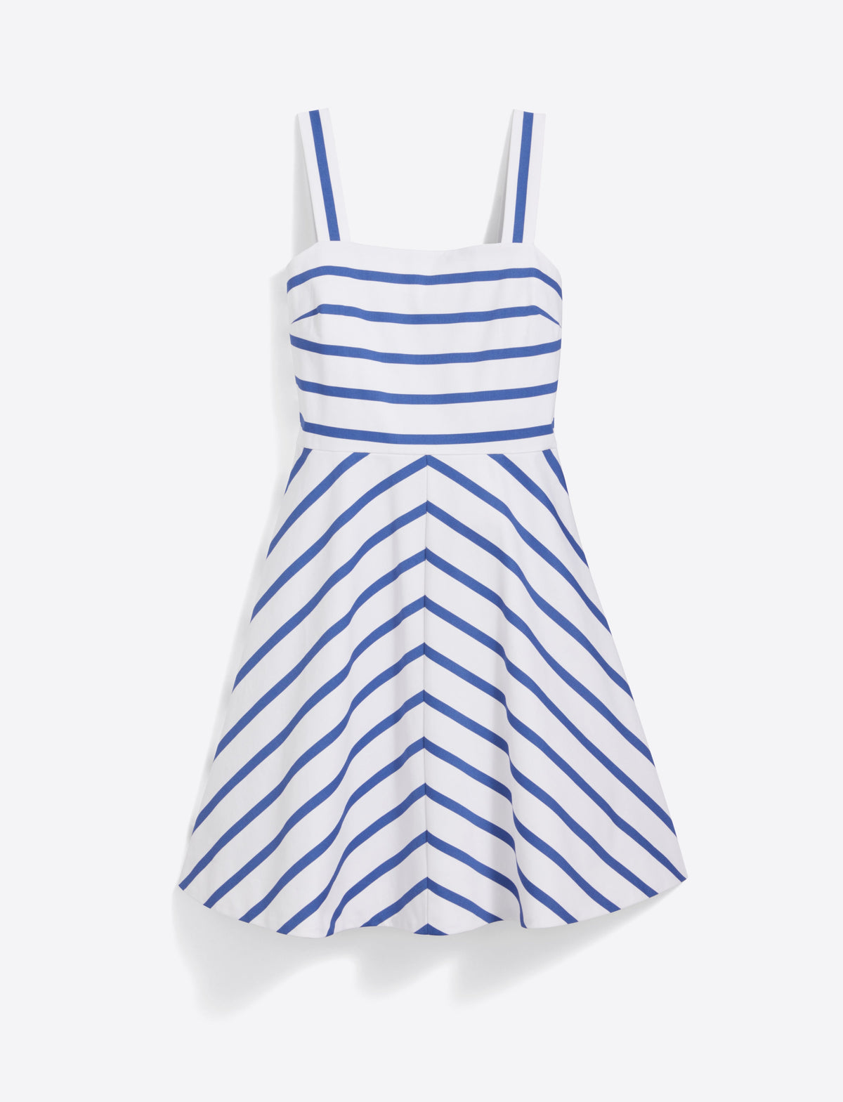 Draper James Blue Nautical Stripe Zoe Love Circle Dress in Cotton