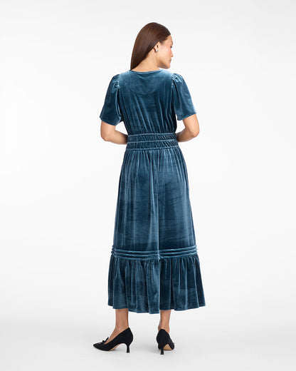 Draper James Evergreen Hollie Midi Dress in Evergreen