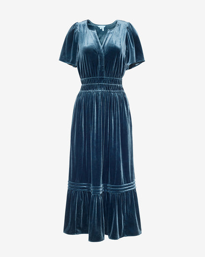 Draper James Evergreen Hollie Midi Dress in Evergreen
