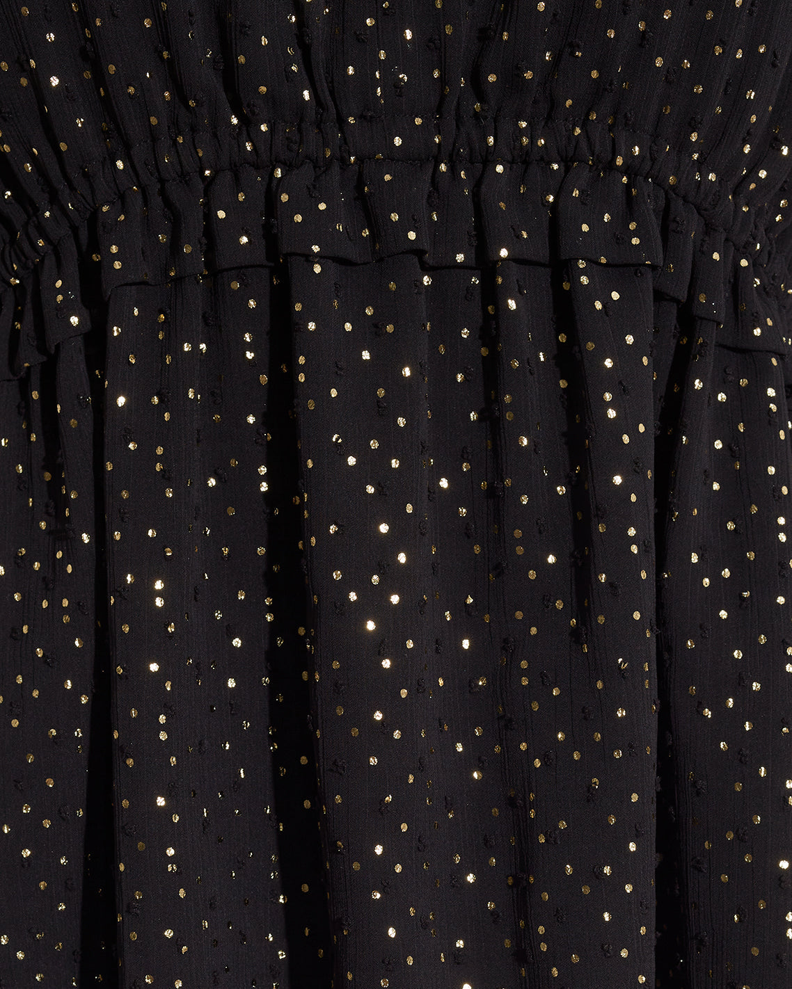 Draper James Foil Dot Leah Long-Sleeve Mini Dress in Foil Dot