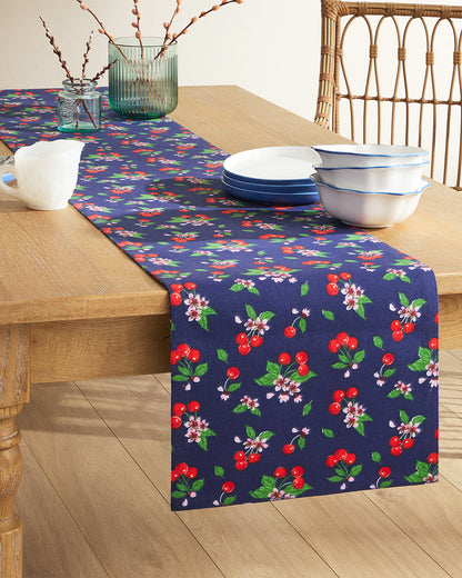 Draper James Multicolor Cherry Blossom Reversible Table Runner