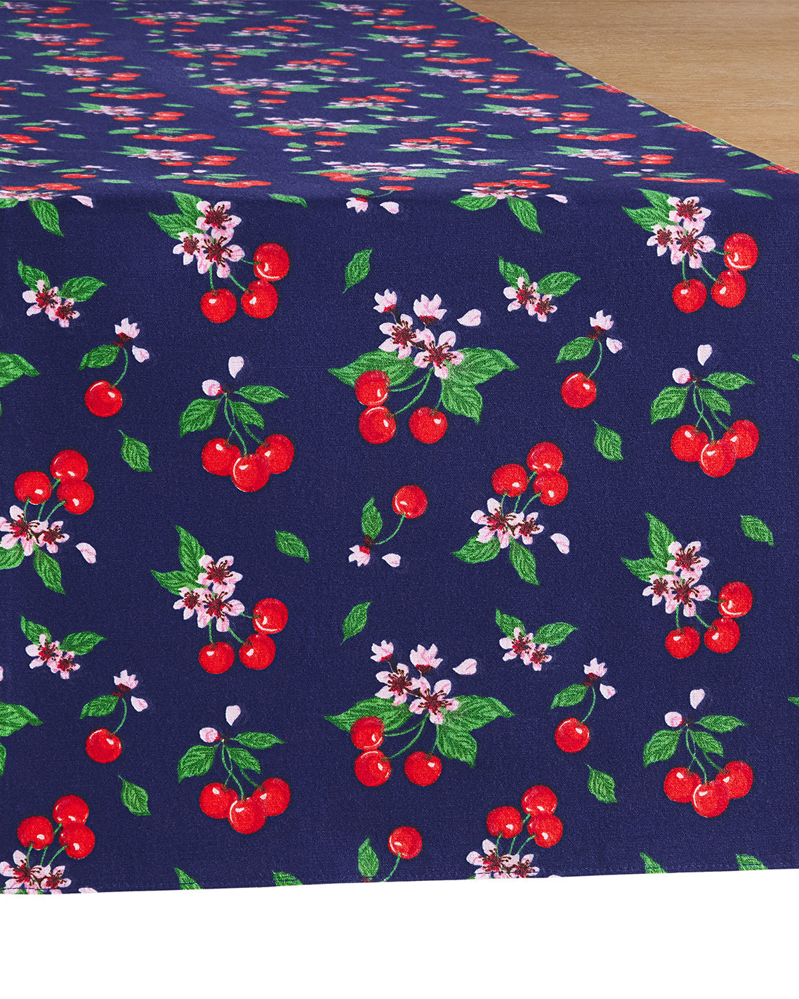 Draper James Multicolor Cherry Blossom Reversible Table Runner