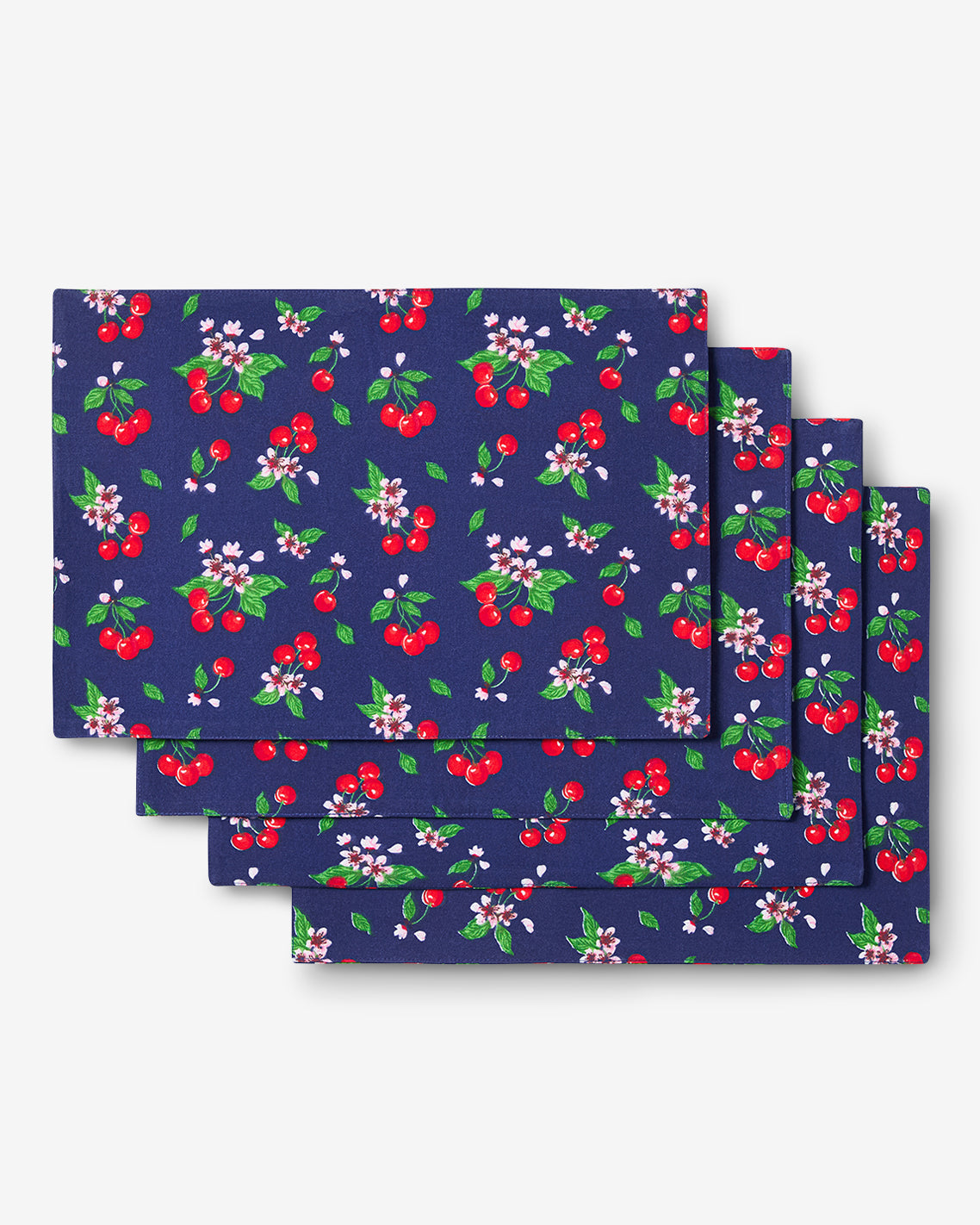Draper James Multicolor Cherry Blossom Reversible Placemat Set