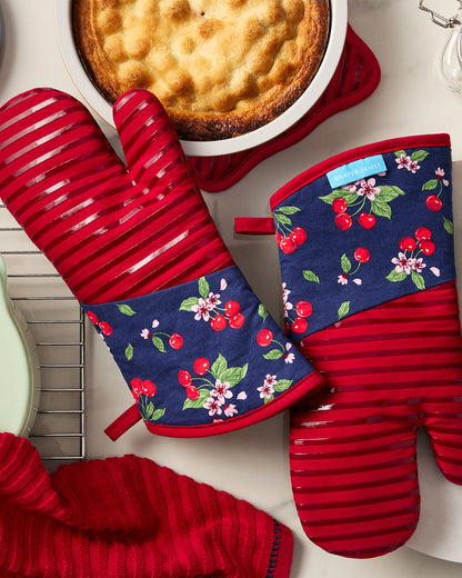 Draper James Multicolor Cherry Blossom Silicone Oven Mitt Set
