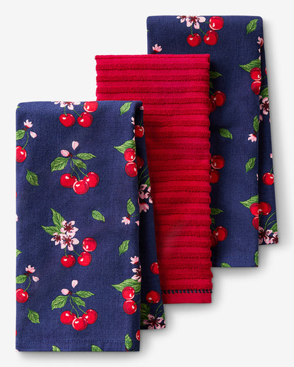 Draper James Multicolor Cherry Blossom Kitchen Towel Set