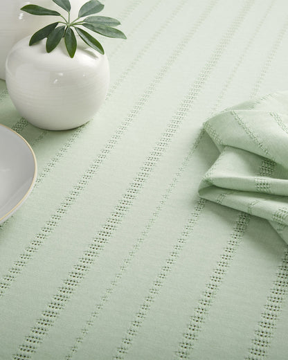 Draper James Green Woven Tablecloth in Sage Green 60x120