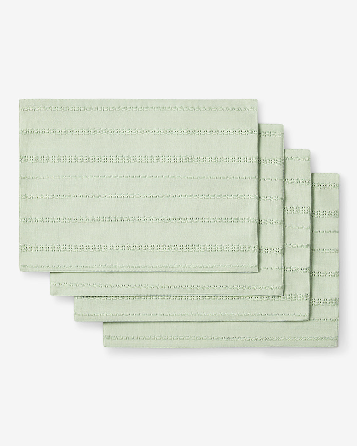 Draper James Green Woven Placemat Set in Sage Green