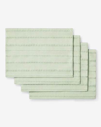 Draper James Green Woven Placemat Set in Sage Green