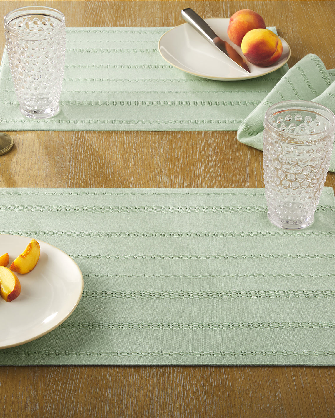 Draper James Green Woven Placemat Set in Sage Green