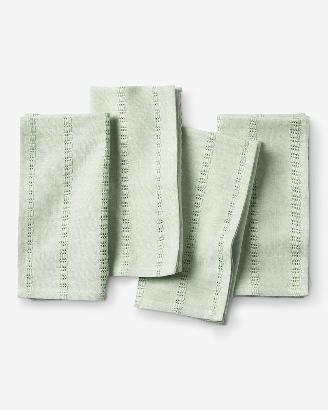 Draper James Green Woven Napkin Set in Sage Green