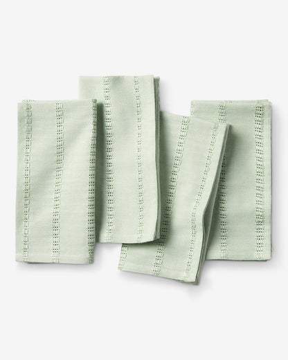 Draper James Green Woven Napkin Set in Sage Green
