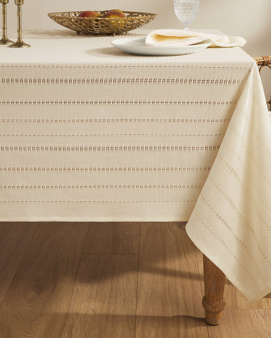 Draper James Natural Woven Tablecloth in Natural 60x120