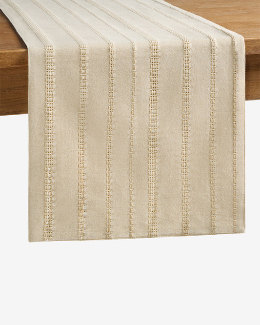 Draper James Natural Woven Table Runner in Natural
