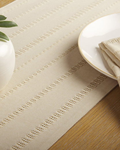 Draper James Natural Woven Table Runner in Natural