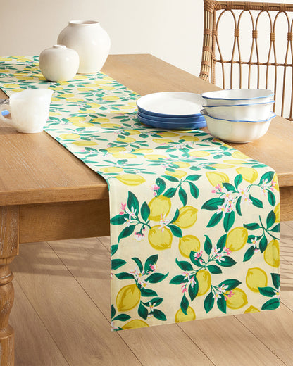 Draper James Multicolor Lemon Blossom Reversible Table Runner
