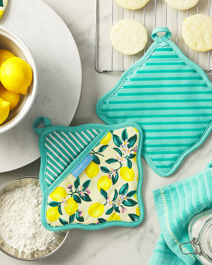Draper James Multicolor Lemon Blossom Pot Holder Set