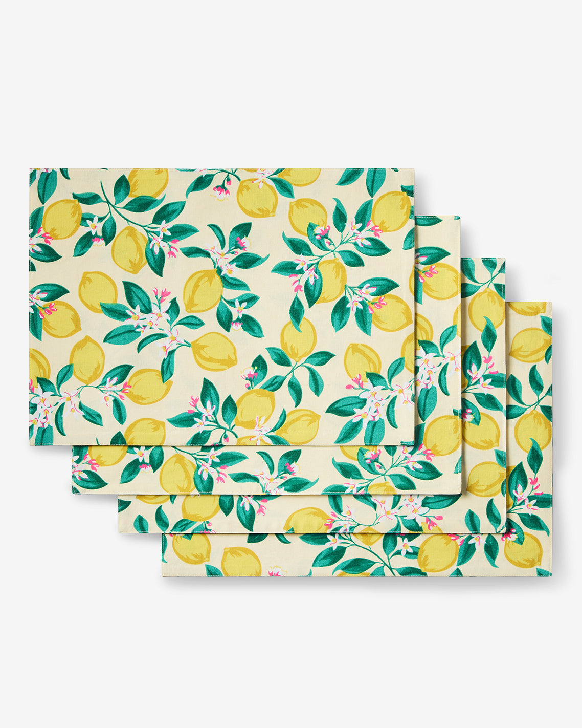 Draper James Multicolor Lemon Blossom Reversible Placemat Set