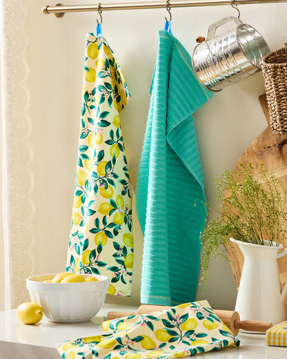 Draper James Multicolor Lemon Blossom Kitchen Towel Set