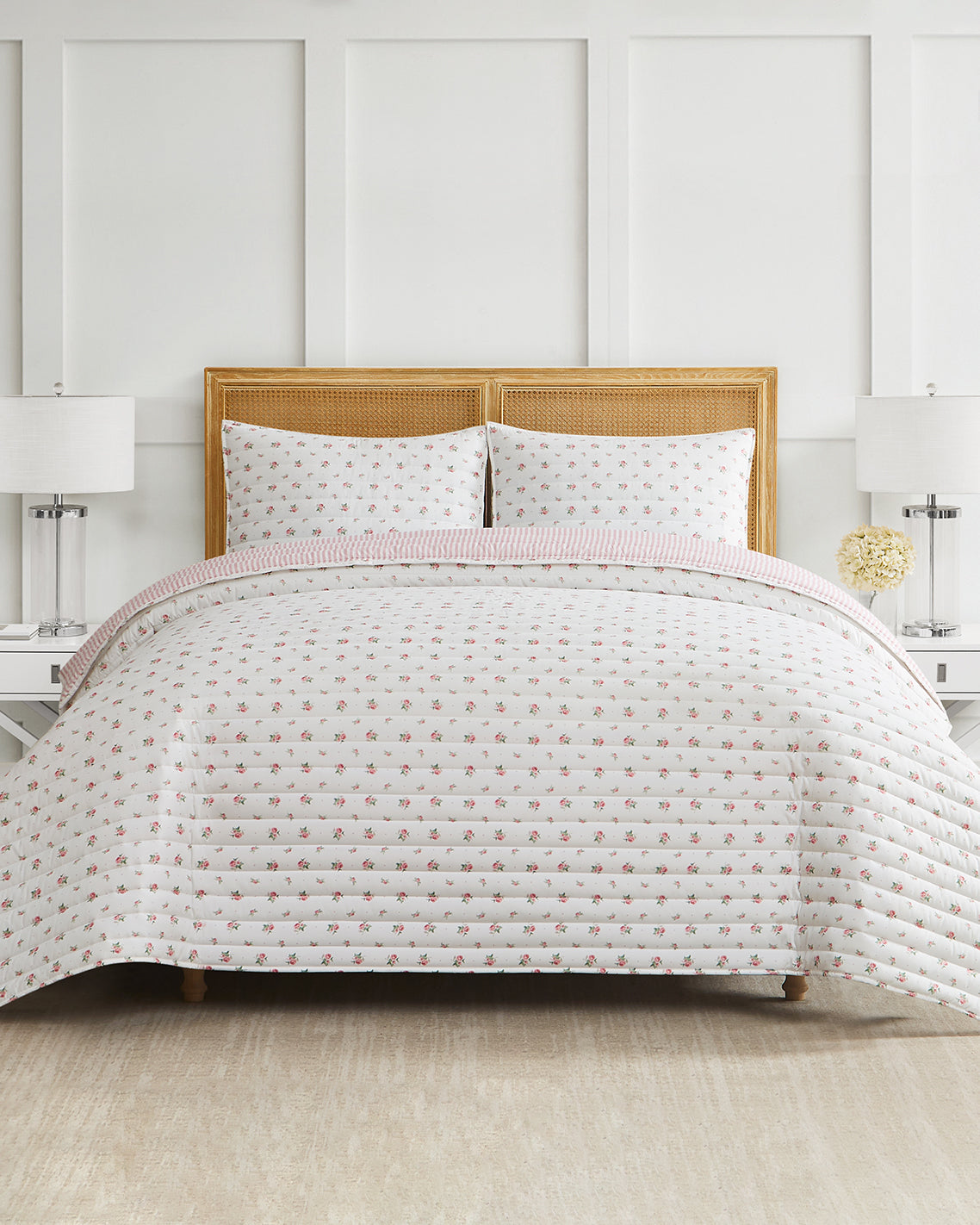 Draper James Pink Multi Ceraphina Floral Pink Quilt Set