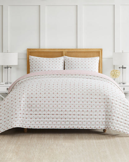 Draper James Pink Multi Ceraphina Floral Pink Quilt Set