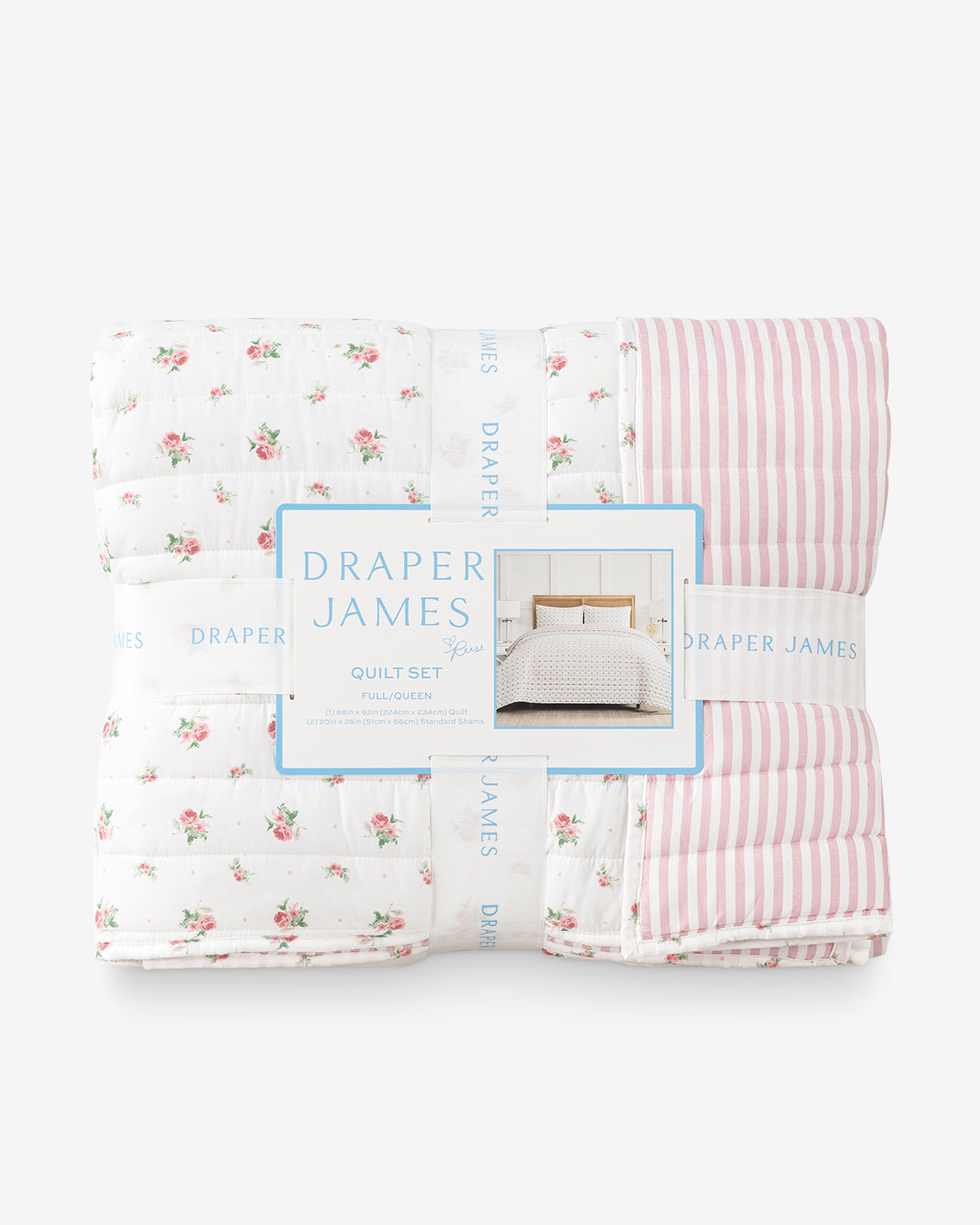 Draper James Pink Multi Ceraphina Floral Pink Quilt Set
