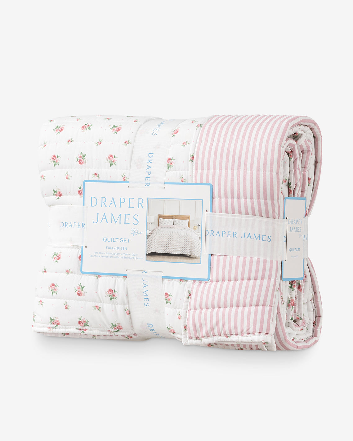 Draper James Pink Multi Ceraphina Floral Pink Quilt Set