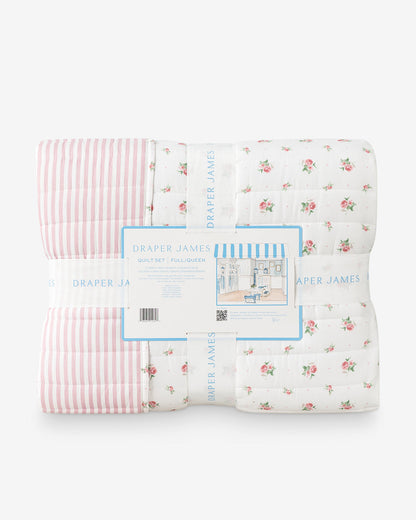 Draper James Pink Multi Ceraphina Floral Pink Quilt Set