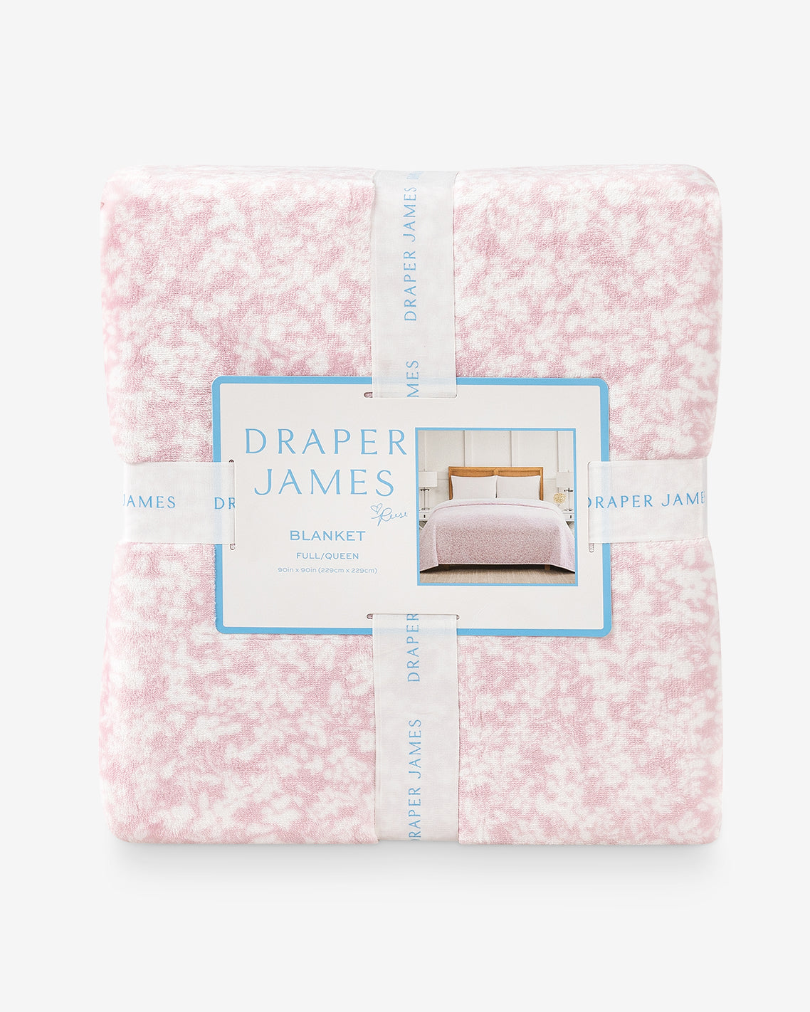 Draper James Pink Multi Chalk Pink Velvetloft Blanket