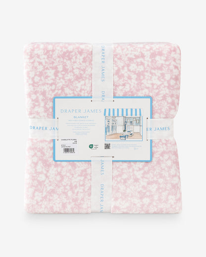 Draper James Pink Multi Chalk Pink Velvetloft Blanket