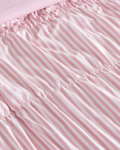 Draper James Pink Multi Kara Pinstripe Pink Comforter Set