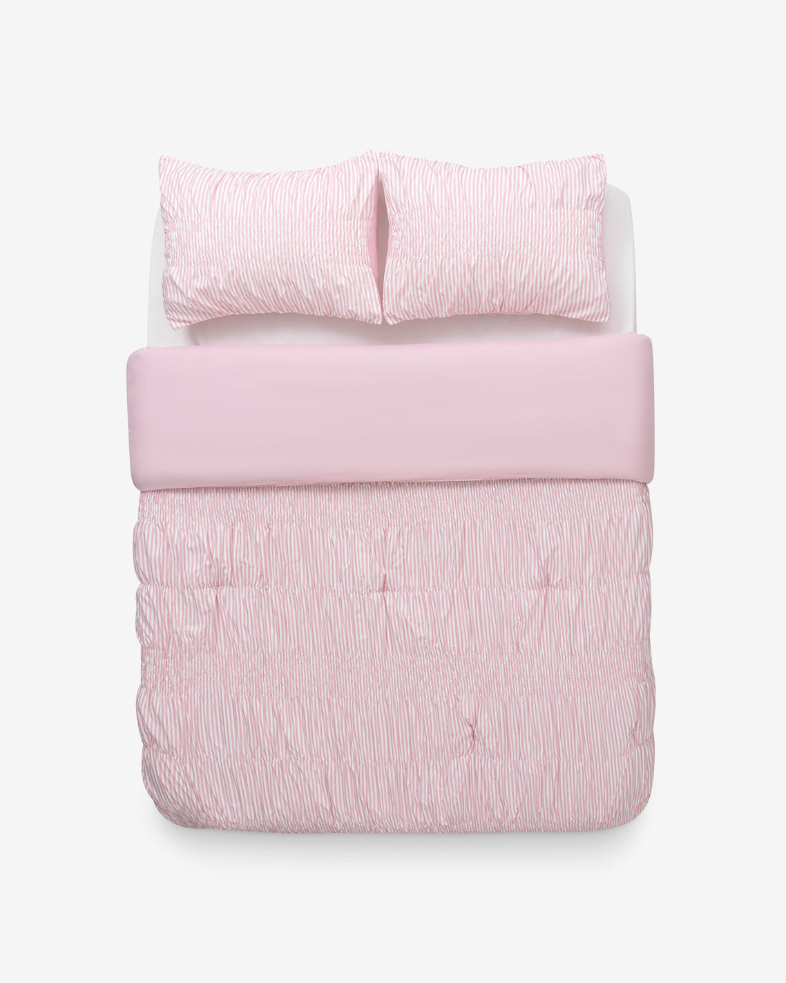 Draper James Pink Multi Kara Pinstripe Pink Comforter Set
