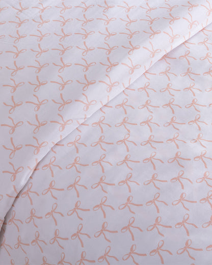 Draper James Pink Jamie Bow Cotton Percale Duvet Set