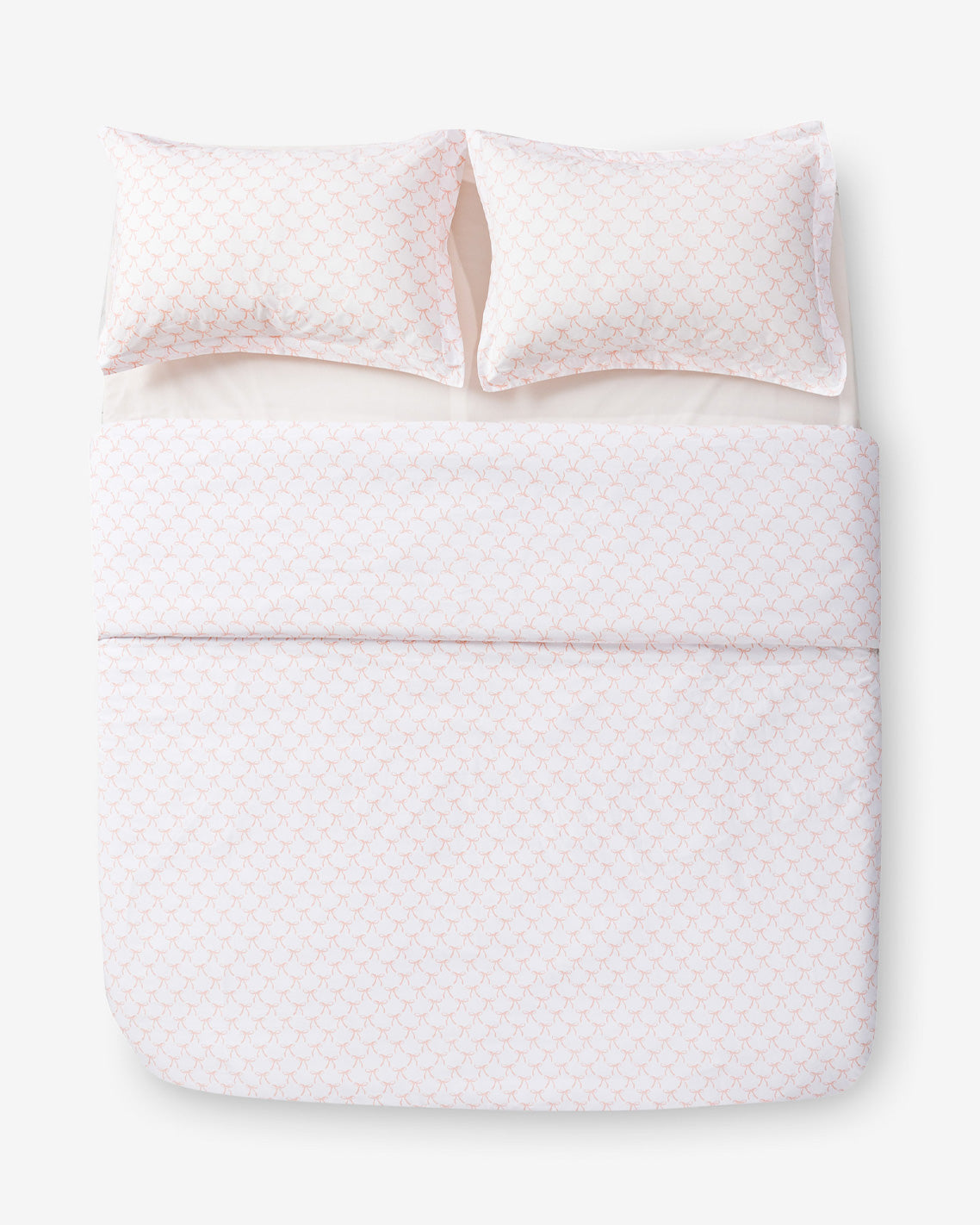 Draper James Pink Jamie Bow Cotton Percale Duvet Set