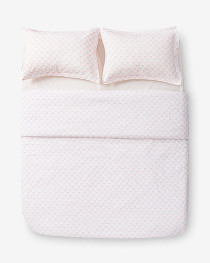 Draper James Pink Jamie Bow Cotton Percale Duvet Set