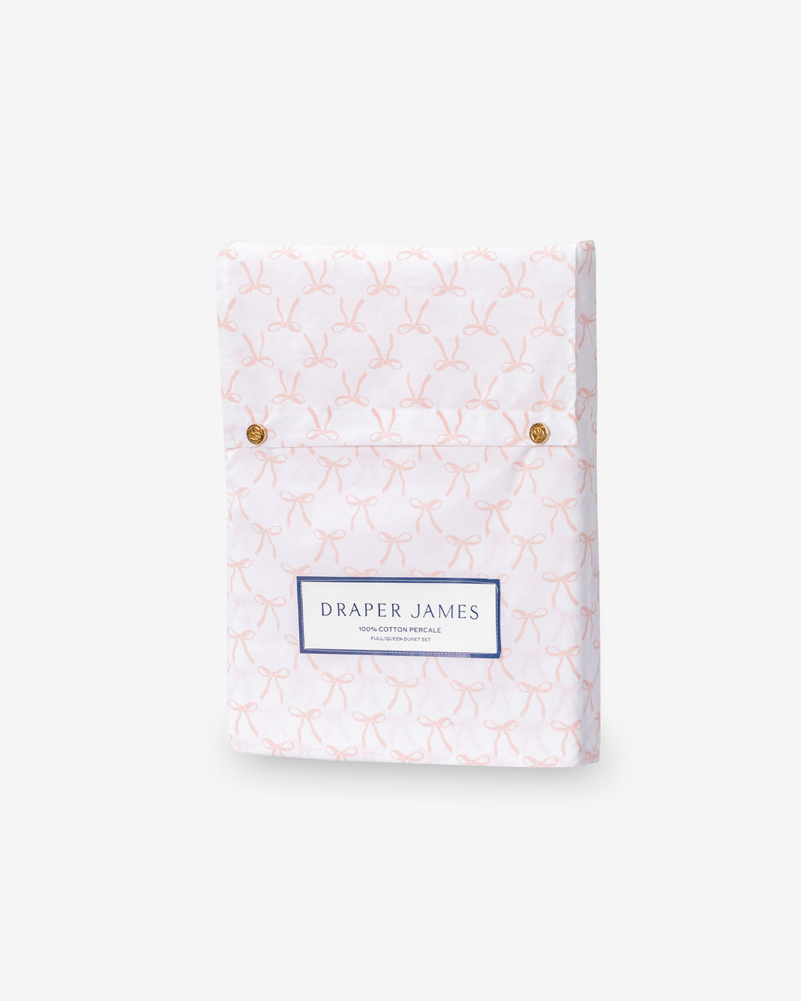Draper James Pink Jamie Bow Cotton Percale Duvet Set